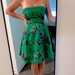 Betsey Johnson 50’s Style Strapless Green Dress - One of a kind. Never worn.